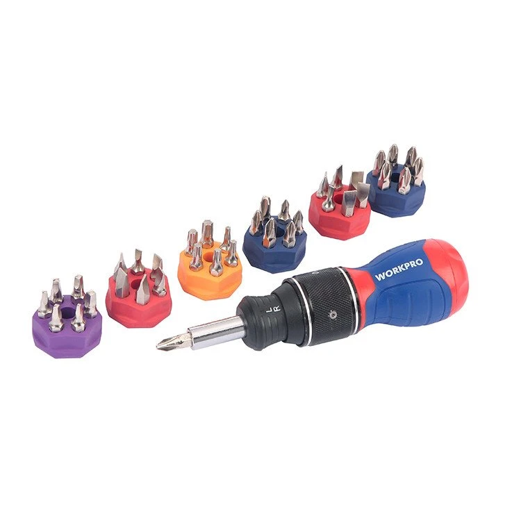 Set Pemutar Skru Ratcheting Double Drive