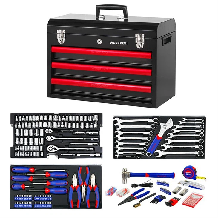 408PC 3-DRAWER MECHANICS TOOL SET BOX