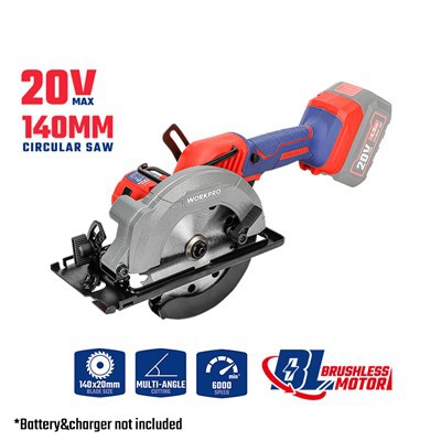 20V 140mm GERGAJI BULATAN TAK BERSikat